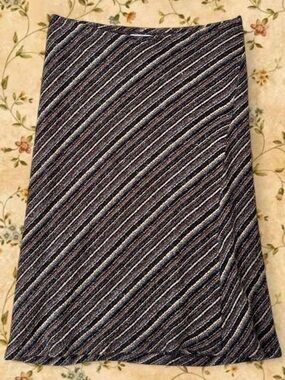Vintage XOXO Diagonal Striped A-Line Skirt
